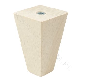[10 CM] Holz Buche Massivholz Trapez Möbelfüße 60/30 mm ohne Montageplatte