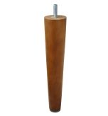 [20 CM] Holz Buche Massivholz Nussfarben Lackiert Gerade Möbelfüße 45/25 mm mit Gewindebolzen M8 x 25 mm 
