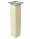 [20 CM] Holz Buche Massivholz Gerade Möbelfüße 45 x 45 mm mit Quadrat Montageplatte