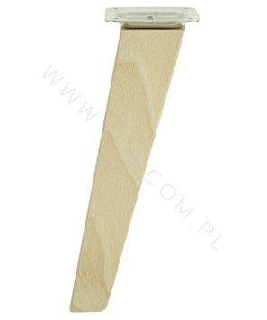 [20 CM] Holz Buche Massivholz Schräg Trapez Möbelfüße 45/25 mm mit Montageplatte