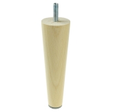 [15 CM] Lackiert Holz Buche Massivholz Gerade Möbelfüße 45/25 mm mit Gewindebolzen M8 x 25 mm 