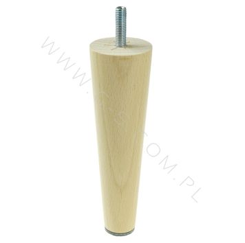 [15 CM] Lackiert Holz Buche Massivholz Gerade Möbelfüße 45/25 mm mit Gewindebolzen M8 x 25 mm 