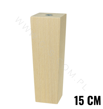 [15 CM] Holz Buche Massivholz Trapez Möbelfüße 50/40 mm ohne Montageplatte