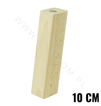 [10 CM] Holz Buche Massivholz Schräg Quadratisch Möbelfüße 32x32 mm ohne Montageplatte