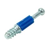 28 MM Verbindungsbolzen für Bohrloch Ø 5 mm, Blau Kunststoff + Stahl verzinkt
