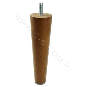 [15 CM] Holz Buche Massivholz Nussfarben Lackiert Gerade Möbelfüße 45/25 mm mit Gewindebolzen M8 x 25 mm 