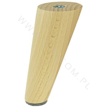 [8 CM] Holz Buche Lackiert Schräg Möbelfüße 45/25 mm ohne Montageplatte