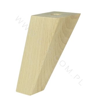 [10 CM] Holz Buche Massivholz Schräg Trapez Möbelfüße 45/25 mm ohne Montageplatte