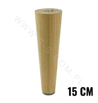 [15 CM] Holz Eiche Lackiert Gerade Möbelfüße 45/25 mm ohne Montageplatte