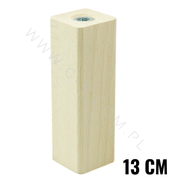 [13 CM] Holz Buche Massivholz Gerade Quadratisch Möbelfüße 32x32 mm ohne Montageplatte