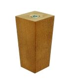 [10 CM] Holz Buche Nussbaum Massivholz Trapez Möbelfüße 50/40 mm ohne Montageplatte