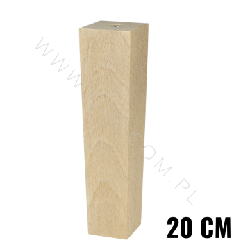 [20 CM] Holz Buche Massivholz Trapez Möbelfüße 50/40 mm ohne Montageplatte