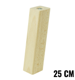 [25 CM] Holz Buche Massivholz Schräg Quadratisch Möbelfüße 32x32 mm ohne Montageplatte