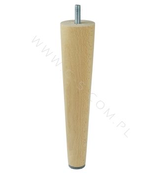 [20 CM] Lackiert Holz Buche Massivholz Gerade Möbelfüße 45/25 mm mit Gewindebolzen M8 x 25 mm 