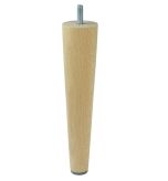 [20 CM] Lackiert Holz Buche Massivholz Gerade Möbelfüße 45/25 mm mit Gewindebolzen M8 x 25 mm 