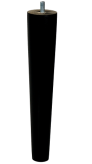 Noga typ Neo H-260 mm, stożek do mebli, czarna lakier