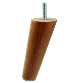 [10 CM] Holz Buche Massivholz Nussfarben Lackiert Schräg Möbelfüße 45/25 mm mit Gewindebolzen M8 x 25 mm