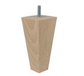 [13 CM] Holz Buche Massivholz Trapez Möbelfüße 60/30 mm ohne Montageplatte