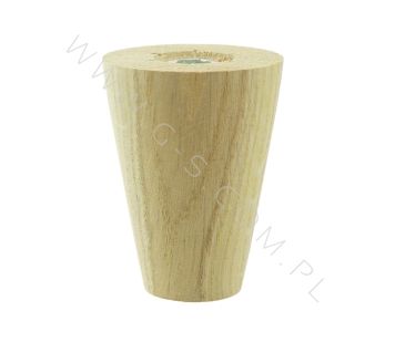 [6 CM] Holz Eiche Roh Gerade Möbelfüße 45/25 mm ohne Montageplatte