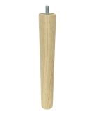 [20 CM] Holz Eiche Massivholz Gerade Möbelfüße 32/25 mm mit Gewindebolzen M8 x 20 mm