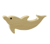 Delphinförmiger Holzknopf