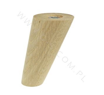 [10 CM] Holz Eiche Roh Schräg Möbelfüße 45/25 mm ohne Montageplatte
