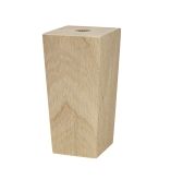 [10 CM] Holz Buche Massivholz Trapez Möbelfüße 50/40 mm ohne Montageplatte