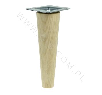 [20 CM] Holz Eiche Massivholz Gerade Möbelfüße 45/25 mm mit Montageplatte