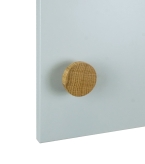 Holzknopf für Möbel, Runder Griff 48/18 x 25 mm, Eiche Lackiert